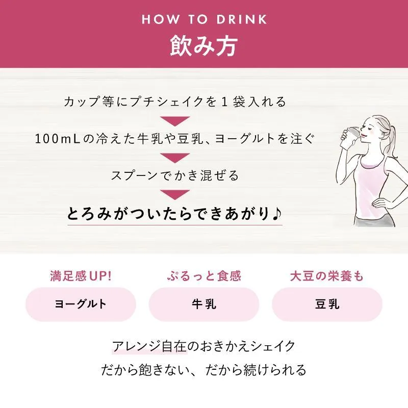 プチシェイクの飲み方・作り方（引用）