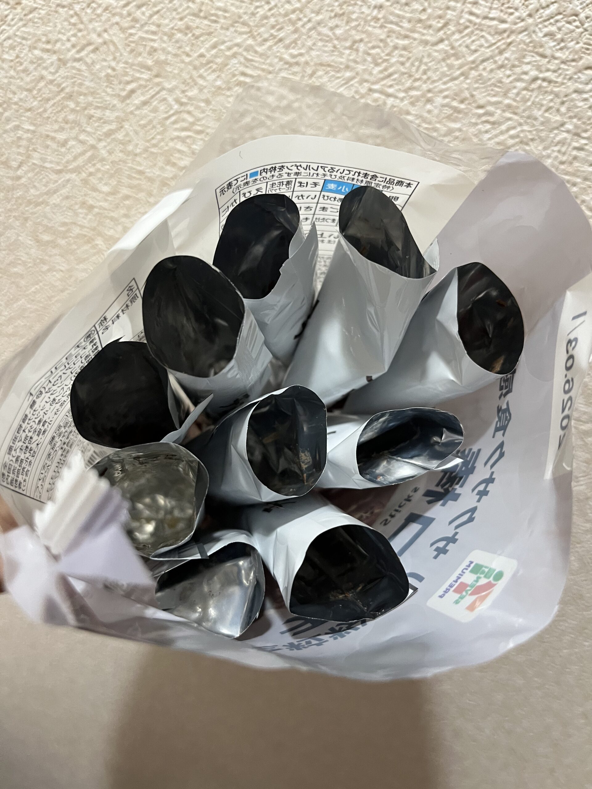 チョコ棒の断面