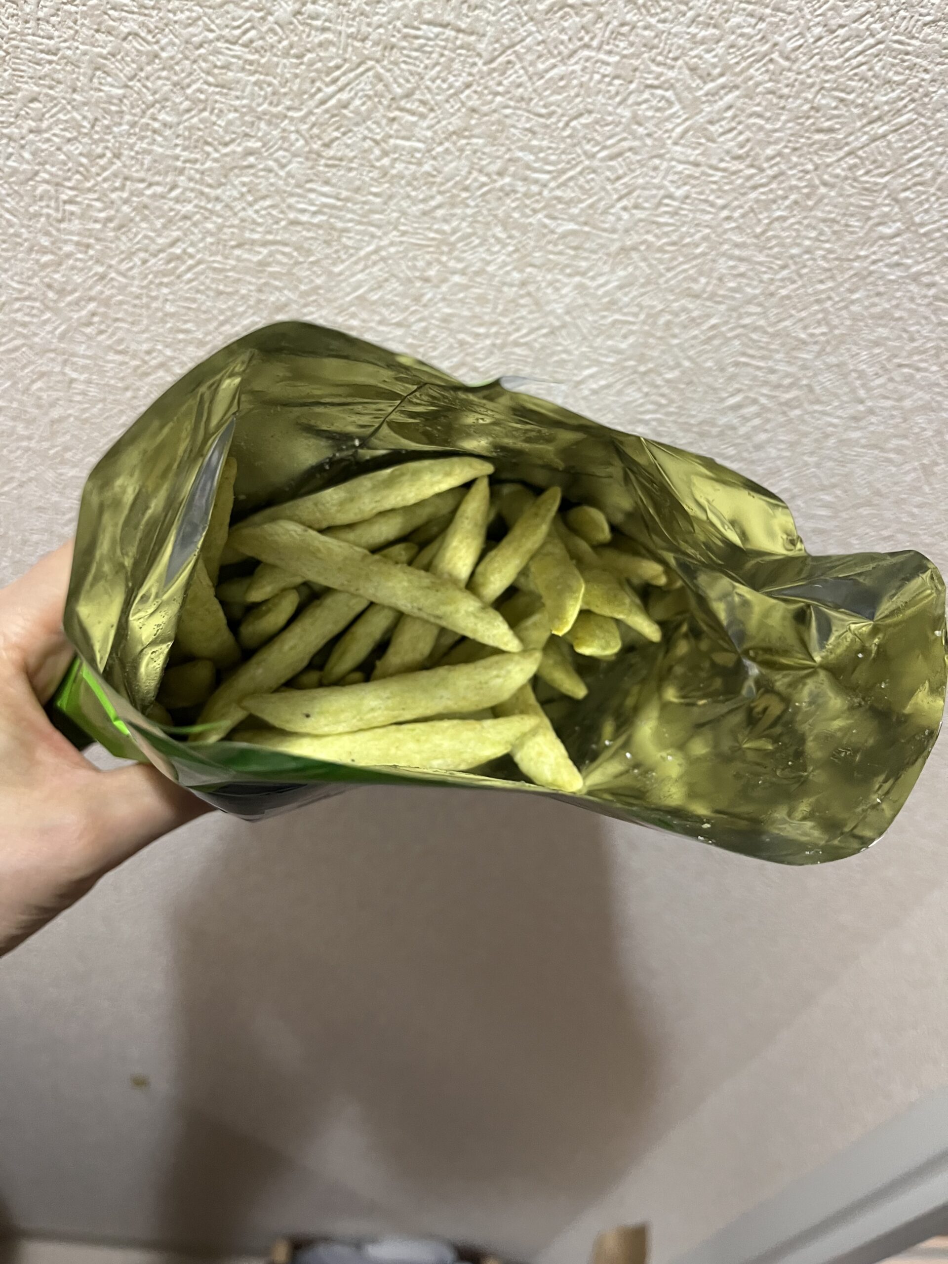 えんどう豆スナック 中身の様子