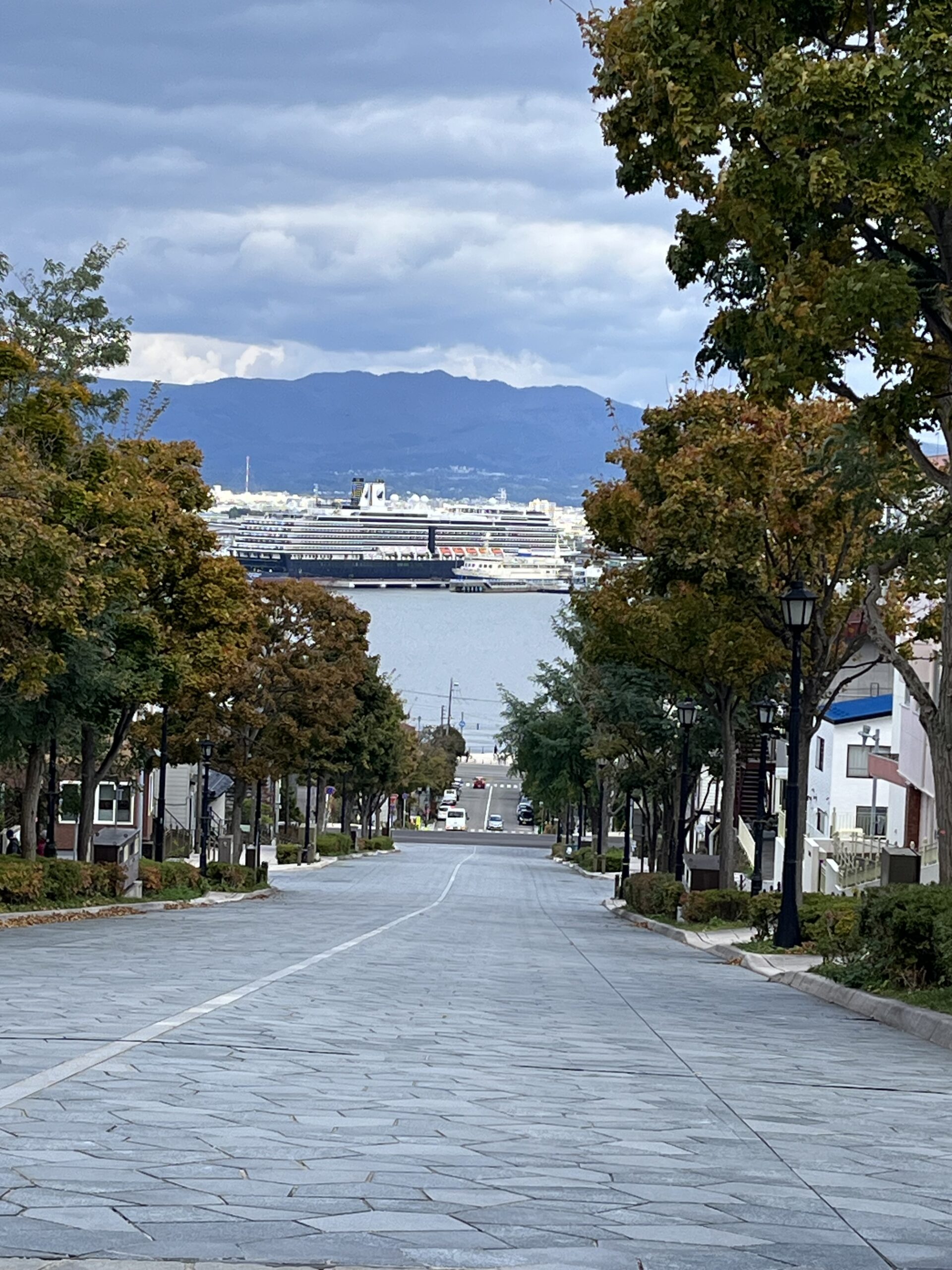 八幡坂を丘側から