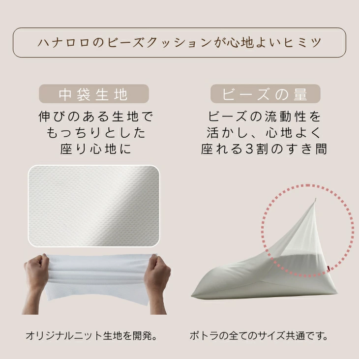 ハナロロクッションの心地よいヒミツ